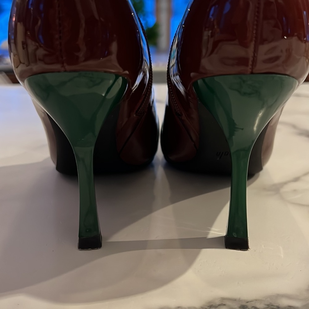 burgundy and green mid calf size 38 awesome boots - Picture 5 of 8